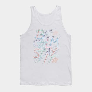 Be Calm and Stay Fit Colorful Tank Top